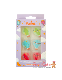 Globos Aerostáticos de Azúcar 6ud Decora