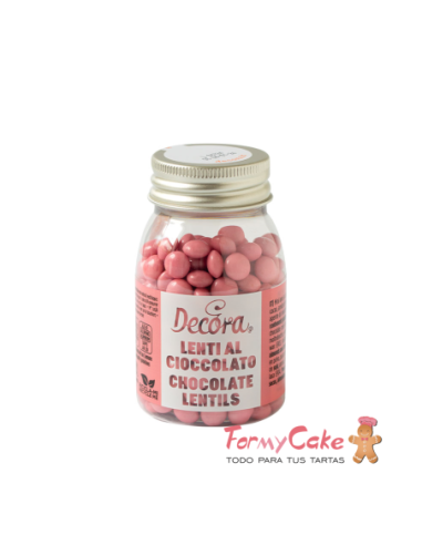 Mini Perlas de Chocolate con Leche - Rosa...