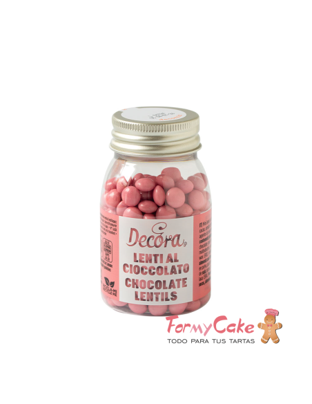 Mini Perlas de Chocolate con Leche - Rosa Melocotón - 80gr Decora