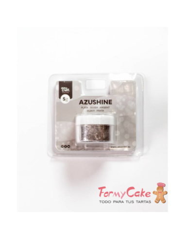 Purpurina Comestible En Polvo Plata 5gr Azushine