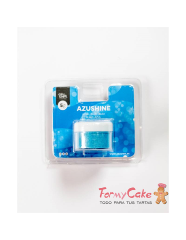 Purpurina Comestible En Polvo Azul 5gr Azushine