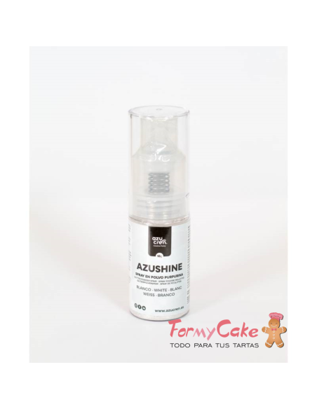 Spray Purpurina Comestible En Polvo Blanco 10gr Azushine