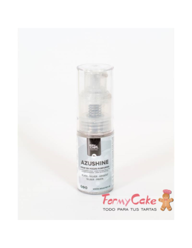 Spray Purpurina Comestible En Polvo Plata 10gr...