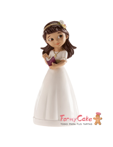 Figura para Tarta Comunión Niña con Diadema Dekora