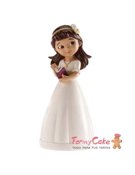 Figura para Tarta Comunión Niña con Diadema Dekora