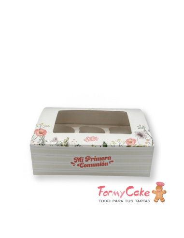 Caja 6 Cupcakes Comunión Niña Pastry Colours