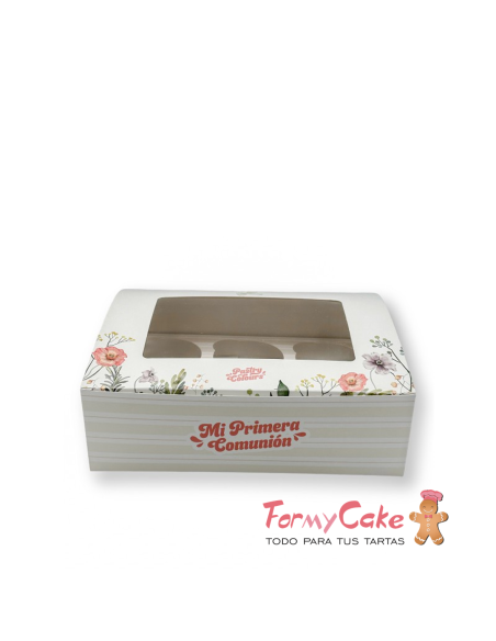 Caja 6 Cupcakes Comunión Niña Pastry Colours