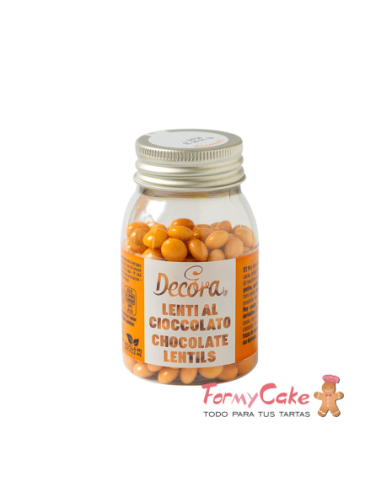 Mini Perlas de Chocolate con Leche - Naranjas -...