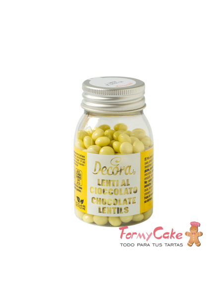 Mini Perlas de Chocolate con Leche - Amarillas - 80gr Decora