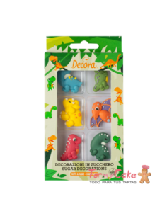 Dinosaurios de Azúcar 6ud Decora