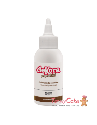 Colorante Líquido Blanco Liposoluble 100gr Dekora
