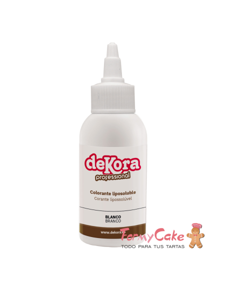 Colorante Líquido Blanco Liposoluble 100gr Dekora