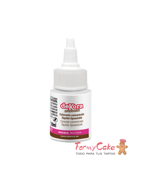 Colorante Líquido Rosa Liposoluble 30ml Dekora