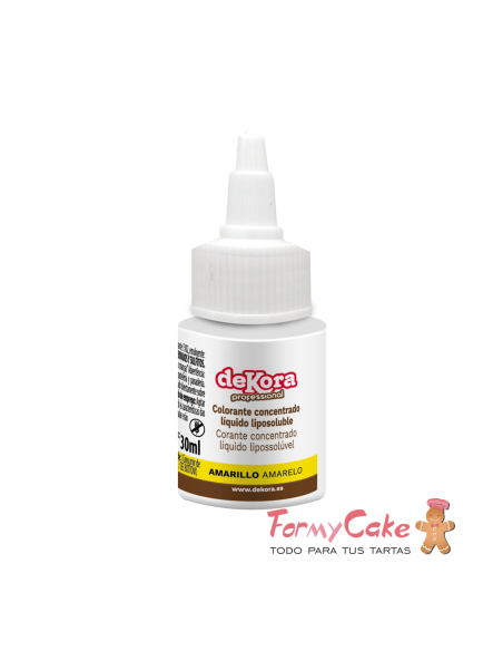 Colorante Líquido Amarillo Liposoluble 30ml Dekora