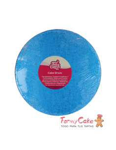 Base Redonda Gruesa para Tartas 25cm Azul, Funcakes