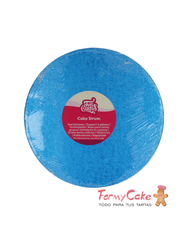 Base Redonda Gruesa para Tartas 25cm Azul,...