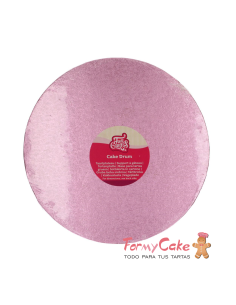 Base Redonda Gruesa para Tartas 30,5cm Rosa Clarito Funcakes