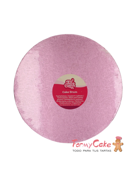 Base Redonda Gruesa para Tartas 30,5cm Rosa Clarito Funcakes