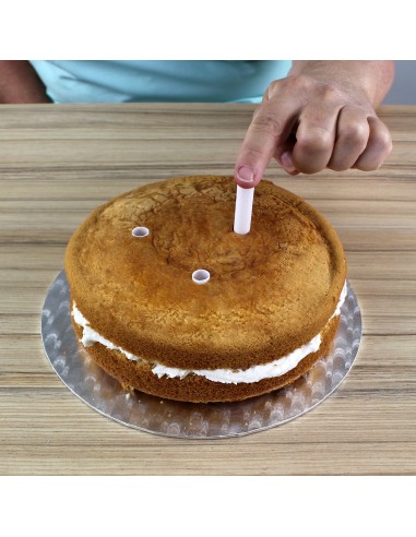 Pilares Plástico para Tartas 30cm 4ud PME