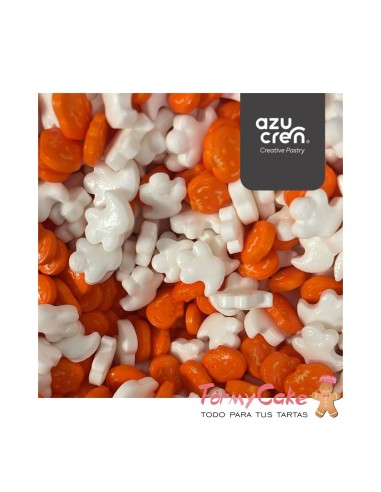 Calabazas y Fantasmas Comestibles 90g Azucren
