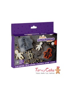 Set 2 Cortadores y 4 Plantillas Momia Decora