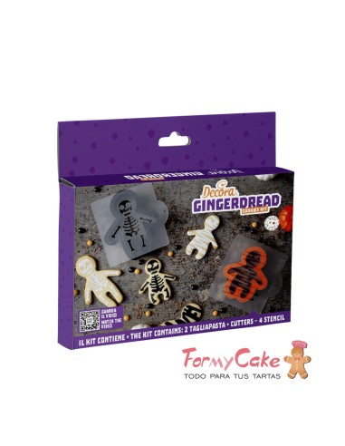 Set 2 Cortadores y 4 Plantillas Momia Decora