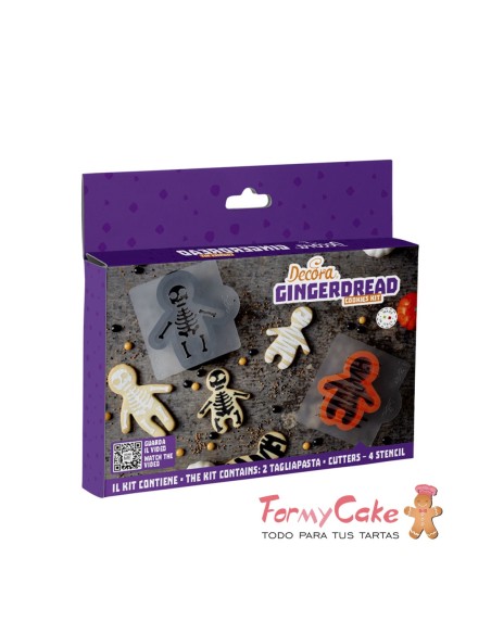 Set 2 Cortadores y 4 Plantillas Momia Decora