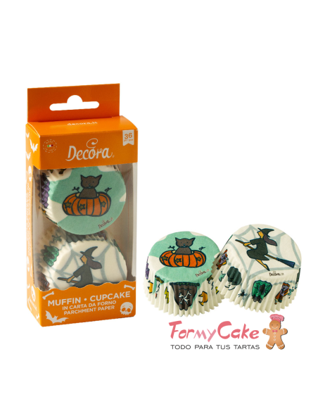 Cápsulas Cupcakes Bruja 36uds Decora