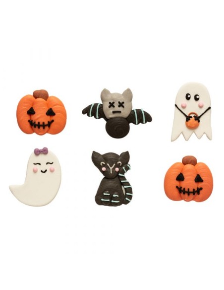 Decoración de Azúcar Señor y Señora Fantasma 6ud Decora