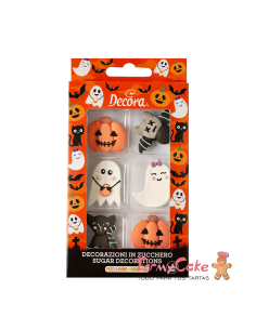 Decoración de Azúcar Señor y Señora Fantasma 6ud Decora