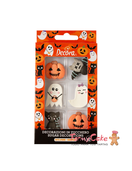 Decoración de Azúcar Señor y Señora Fantasma 6ud Decora