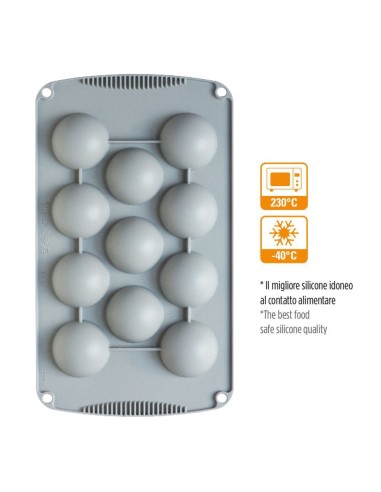 Molde De Silicona Semiesfera 11uds 50x25H MM...