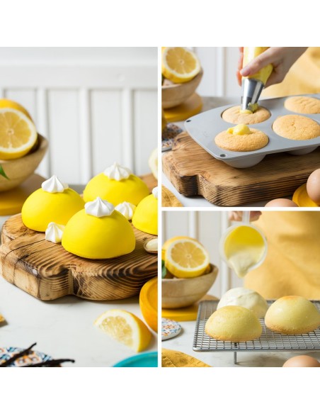 Molde De Silicona Semiesfera 5uds 80x40H MM Decora