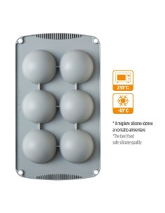 Molde De Silicona Semiesfera 6uds 70x35H MM Decora 2