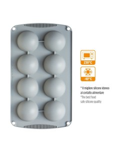 Molde De Silicona Semiesfera 8uds 60x30H MM Decora 2