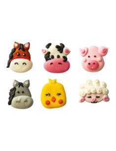 Animales de la Granja de Azúcar 6ud Decora 2