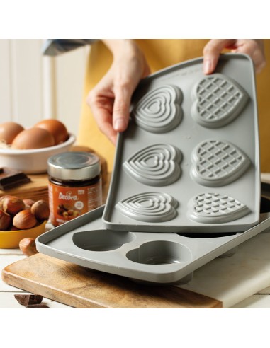 Molde De Silicona Corazón Duo Set 2  Decora