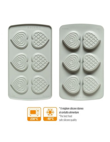 Molde De Silicona Corazón Duo Set 2  Decora