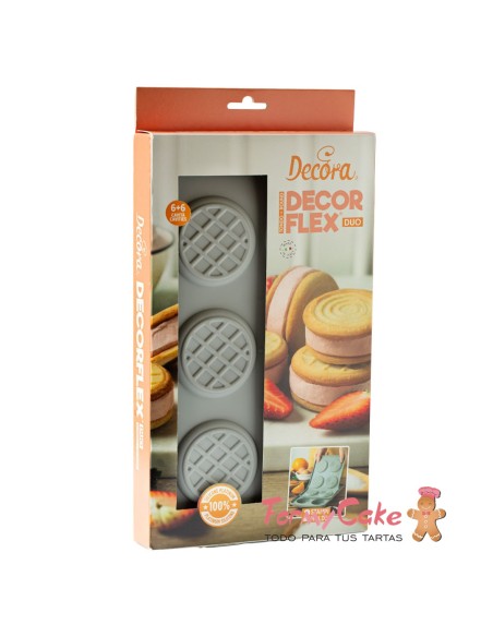 Molde De Silicona Redondo Duo Set 2  Decora