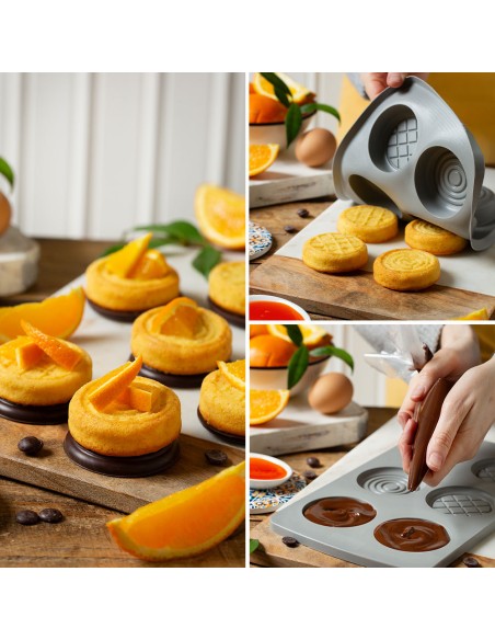 Molde De Silicona Redondo Duo Set 2  Decora