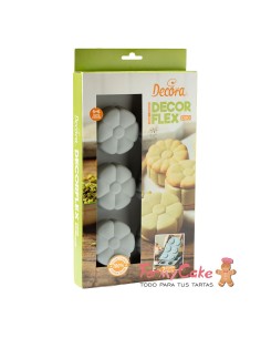 Molde De Silicona Flor Duo Set 2  Decora