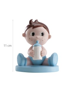 Figura para Tarta Bebé con Biberón Azul Dekora 2