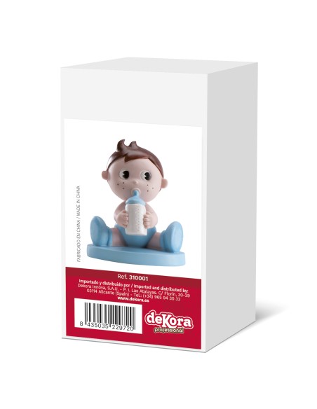 Figura para Tarta Bebé con Biberón Azul Dekora