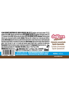 Colorante Líquido Azul Liposoluble 30ml Dekora 2