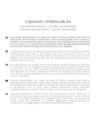 Colorante Líquido Blanco Liposoluble 100gr Dekora