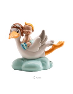 Figura para Tarta Cigüeña Volando Rosa Dekora 2