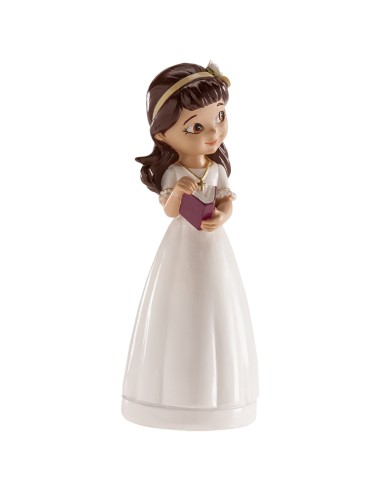 Figura para Tarta Comunión Niña con Diadema Dekora