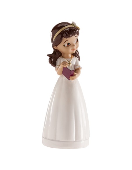 Figura para Tarta Comunión Niña con Diadema Dekora