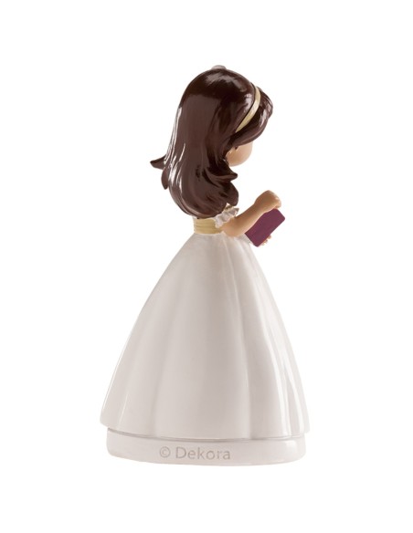 Figura para Tarta Comunión Niña con Diadema Dekora
