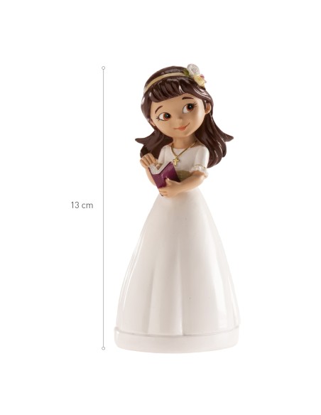 Figura para Tarta Comunión Niña con Diadema Dekora